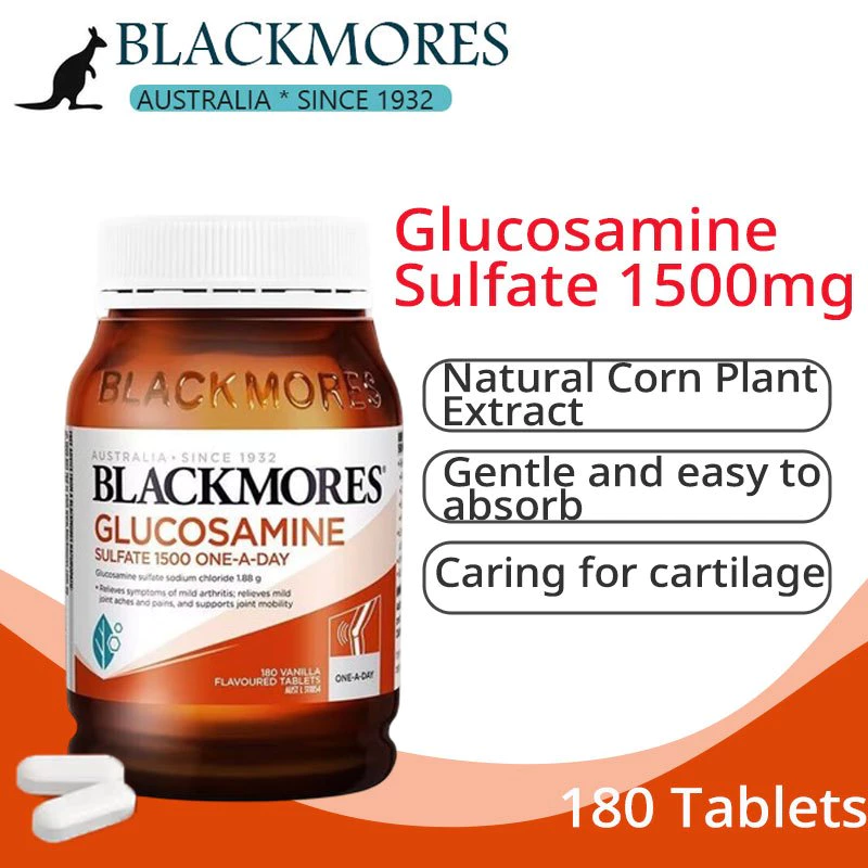 Blackmores Glucosamine Sulfate 1500mg Joint Health Vitamin 180 Tablets ลดข้ออักเสบ ข้อเสื่อม บำรุงกระดูก [EXP:2028]