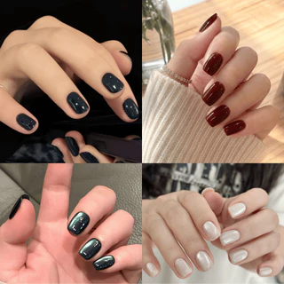 รวมเล็บปลอมสั้น รุ่นขายดี สีขับผิว สาวผิวแทน ผิวเข้ม ใส่สวย สีแมทช์ได้กับทุกลุค ใช้ซ้ำได้ ฟรีกาว XS/S/M พร้อมส่ง