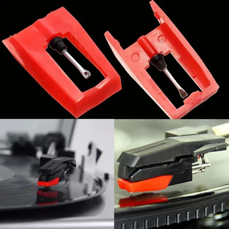 ปลายเข็มเครื่องเล่นแผ่นเสียง หัวเข็มไวนิล Universal Replacement Turntable Stylus Needle หัวเข็มเซรามิกปลายทับทิม
