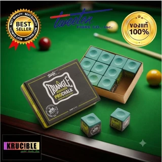 ชอล์กฝนหัวคิว Triangle pro แท้100% สีเขียวเข้ม (ราคาต่อ 1 ชิ้น ) แถมฝาครอบชอล์กฟรี1ชิ้น ฝนติดง่าย ไม่เป็นคราบ