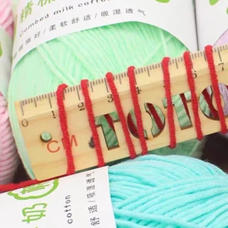 🌷พร้อมส่ง :: ไหมป้ายขาว คอตตอนนม 4ply เส้นนุ่ม ถักสบายมือ 🎀