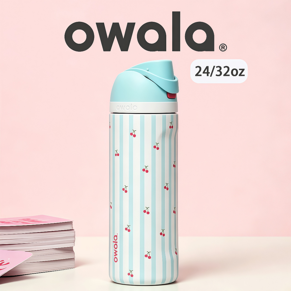 (พร้อมส่ง โค้ดลด) Owala Pillow Fight FreeSip 24/32oz กระบอกเก็บความร้อนเย็น สแตนเลส304 กันรั่ว ของแท้ USA