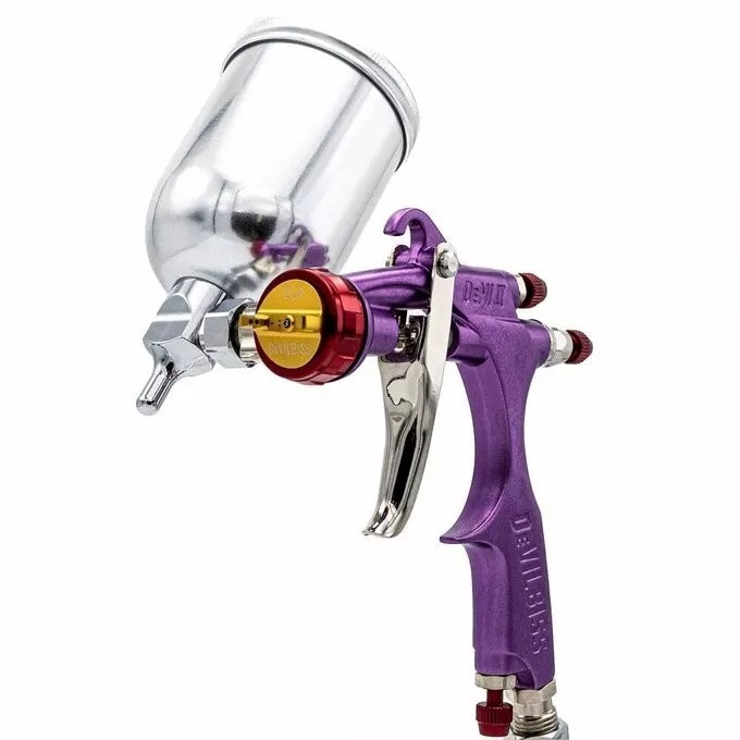 DeVILBISS DEMI2-DL8-11G 0.8mm / 1.1mm Limited Purple mini spray gun สีลิมิเต็ด Automotive Repair