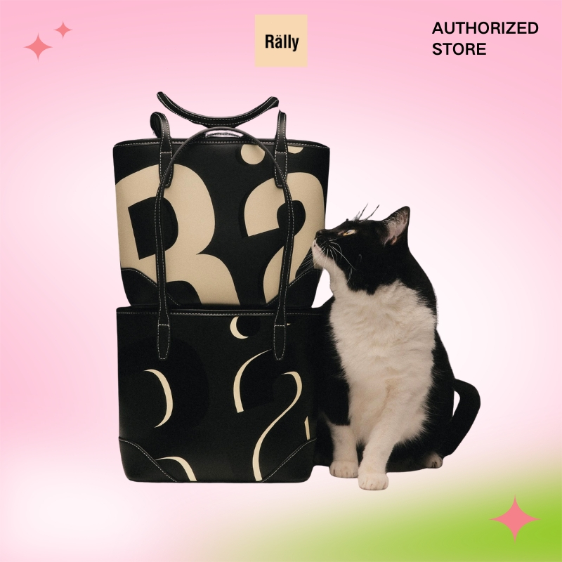 กระเป๋า Rally Mini Leather Tote (Heritage/Blackout) กระเป๋าสะพายข้าง （ของแท้ 100 %）