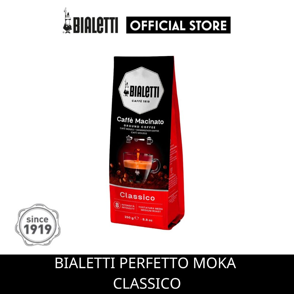 Bialetti เบียเลตติ เกรานด์ คอฟฟี่ คลาสสิคโก้ (กาแฟคั่วบดแท้ 100% คลาสสิค) 250g [F-BL-MCS250]
