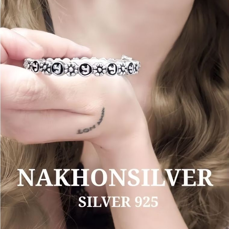 กำไลนะโม x ดอกจัน~~ เงินแท้92.5