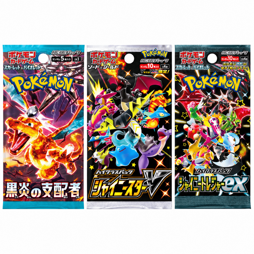 พร้อมส่งในไทย Pokemon Booster Pack JP เลือกแบบได้ | Shiny Star V / Shiny Treasure ex / Ruler of the Black Flame แท้