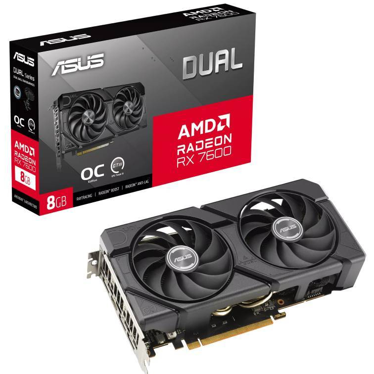 ASUS DUAL RX7600 EVO OC EDITION 8GB GDDR6