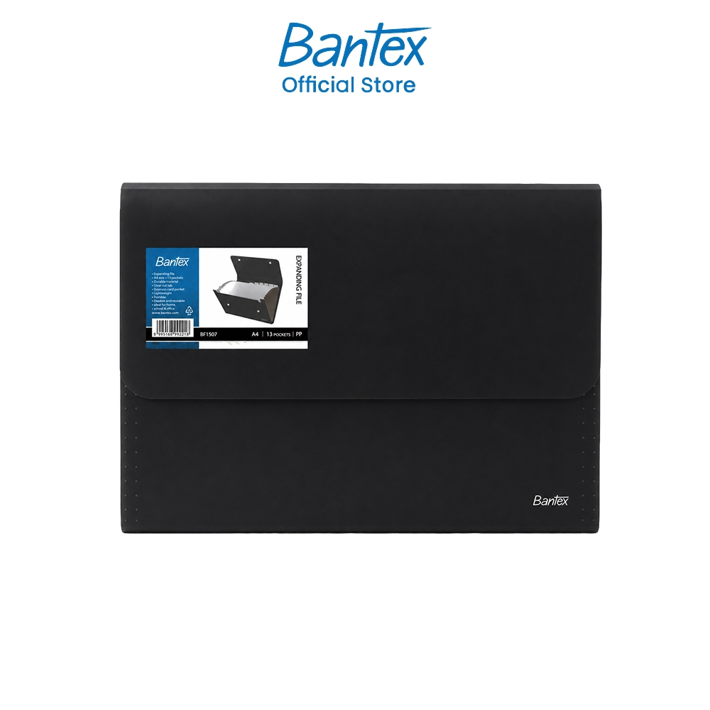 Bantex แฟ้มเเอกสารแบ่งช่อง แฟ้มใส่เอกสารหลากสี สำหรับแยกหมวดหมู่ โทนสีพาสเทล มีกระดุม file