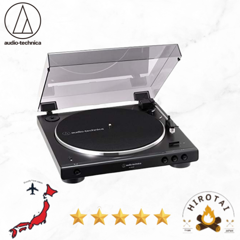 Audio-Technica AT-LP60XBT: Full-Auto Bluetooth Turntable in Gloss Black—Unleash the Joy of Vinyl Mus
