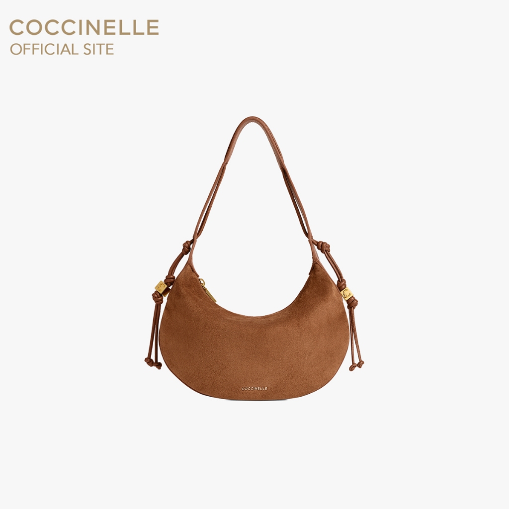 COCCINELLE กระเป๋าสะพายไหล่ผู้หญิง รุ่น THESS HOBO BAG 130301 สี COGNAC/COGNAC