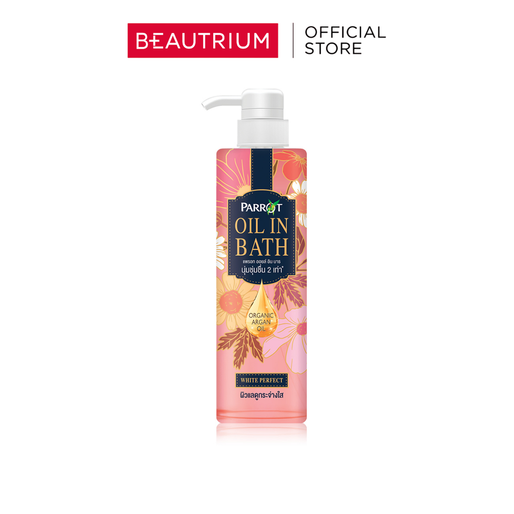 PARROT Oil In Bath White Perfect ผลิตภัณฑ์ทำความสะอาดผิวกาย 400ml