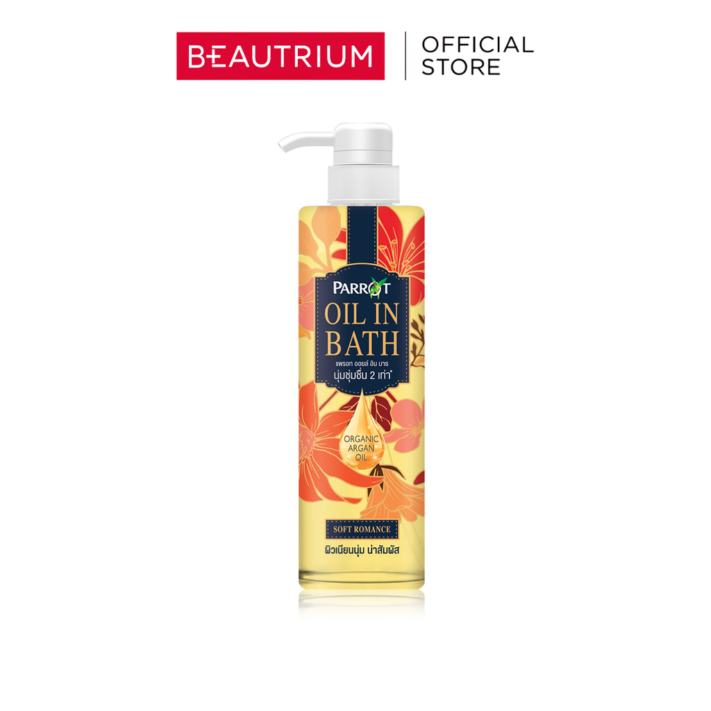 PARROT Oil In Bath Soft Romance ผลิตภัณฑ์ทำความสะอาดผิวกาย 400ml