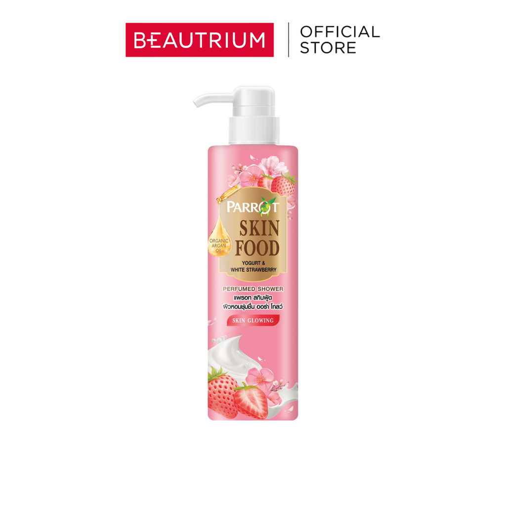 PARROT Skinfood Yogurt & White Strawberry ผลิตภัณฑ์ทำความสะอาดผิวกาย 400ml
