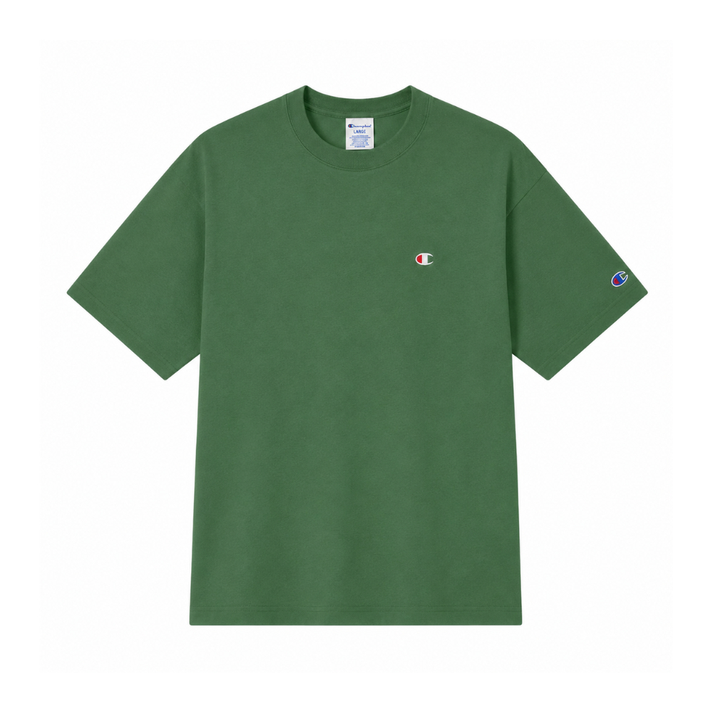 CHAMPION ESSENTIAL SMALL C LOGO Men เสื้อยืดแขนสั้น ทรงพอดีตัวผู้ชาย Regular Fit