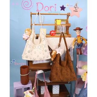 8angles-⭐️💟🍅Dori-whimsy กระเป๋าหนังแท้ ฉลุลาย Galaxy ขนาด14นิ้ว สายปรับไซซ์ยาวได้ by 8anglesshop E055