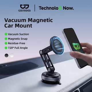 GOOJODOQ ที่วางโทรศัพท์แม่เหล็ก โลหะ Phone Holder แขนพับได้สามแกน การดูดซับสุญญากาศ Phone Grips