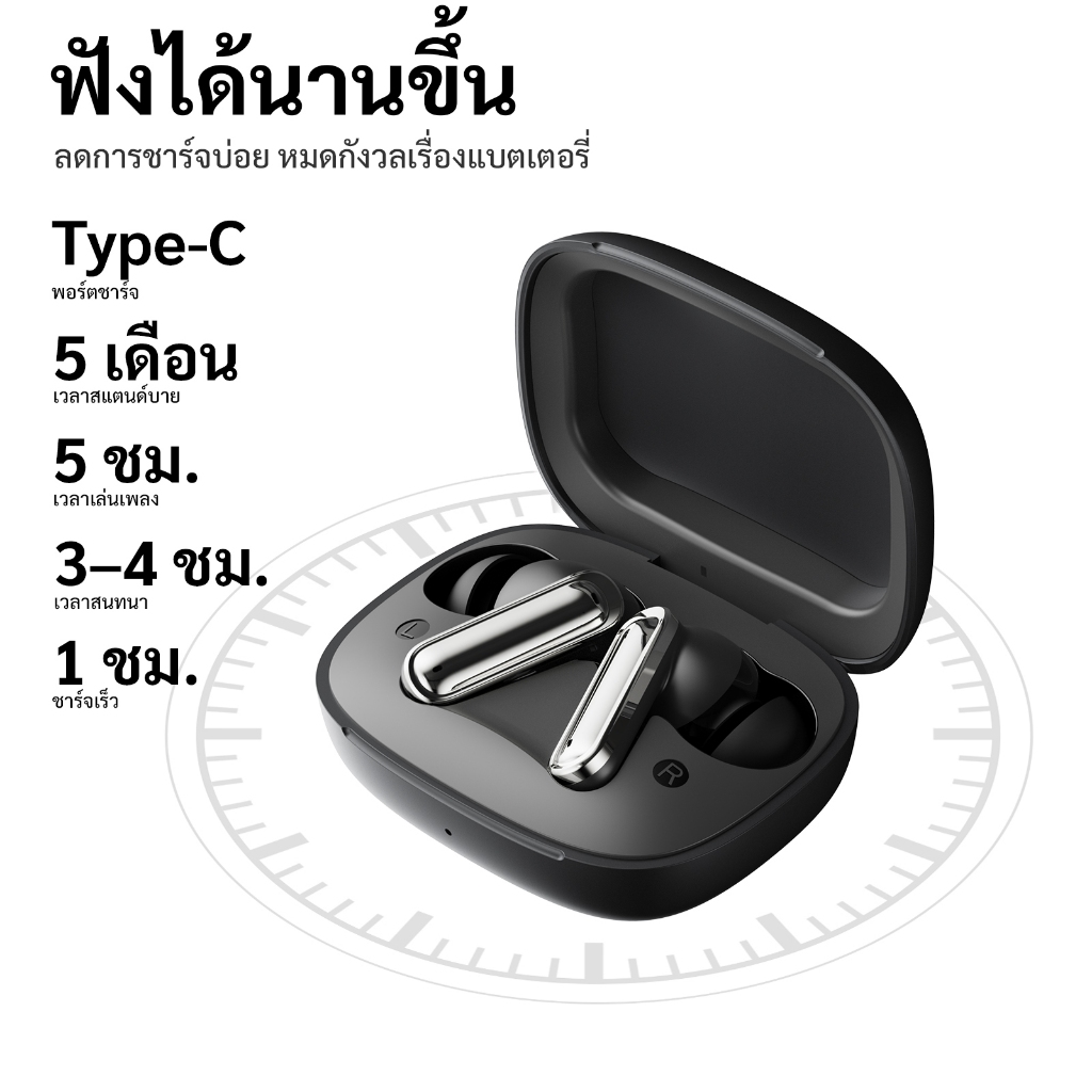 GOOJODOQ J247 หูฟังแบบใส่ในหู Bluetooth 5.3 หูฟังบลูทูธ รูปที่ 8