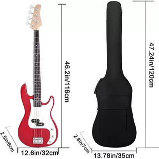 กระเป๋าเบส Bass bag ซอฟเคสกีต้าร์ เบส บุฟองน้ำกันกระแทก ผ้าOxford คุณภาพสูง