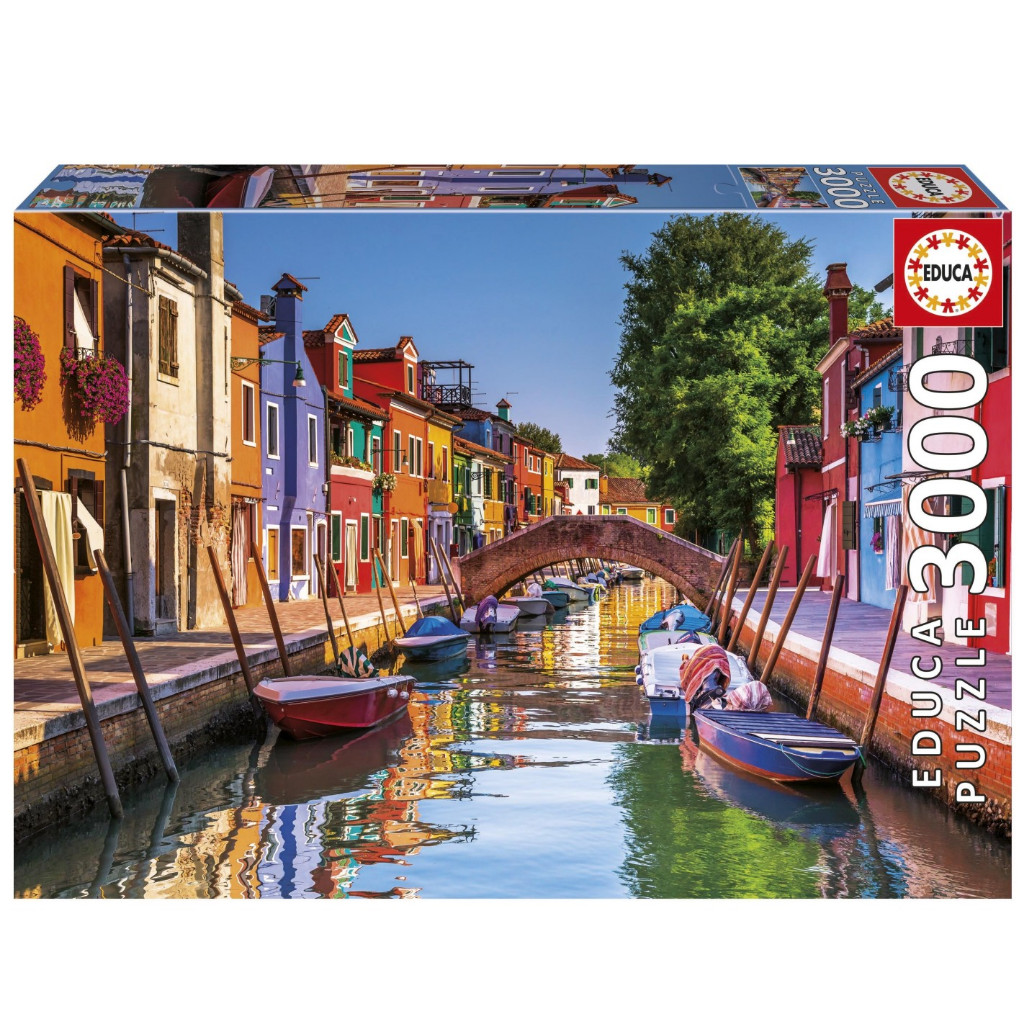 Jigsaw Puzzle Educa - Burano Italy 3000 Piece. จิ๊กซอว์ 3000 ชิ้น Made in Spain มีสินค้าที่ไทย พร้อม