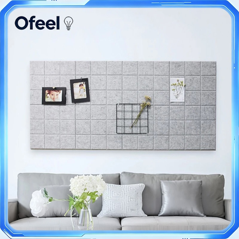 Ofeel กระดานสักหลาด สติกเกอร์ติดผนัง กระดานข้อความภาพพื้นหลัง ตกแต่งผนัง ติดตั้งง่าย สามารถต่อสีขาว/น้ำเงินได้