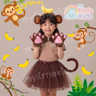 ชุดแฟนซีลิงเด็ก ชุดแฟนซีลิง ชุดสัตว์เด็ก ชุดแฟนซีสัตว์ Monkey Costume สำหรับงานแสดง งานโรงเรียน วันฮาโลวีน กิจกรรมเด็ก