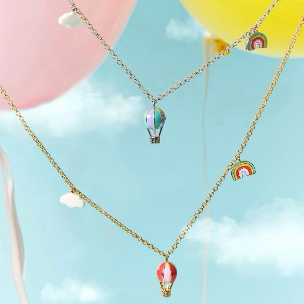 ส่งต่อ YVIS x Happy Sunday 🌈 Happy Sunday Brass Necklace ☁️ 🎈Gold