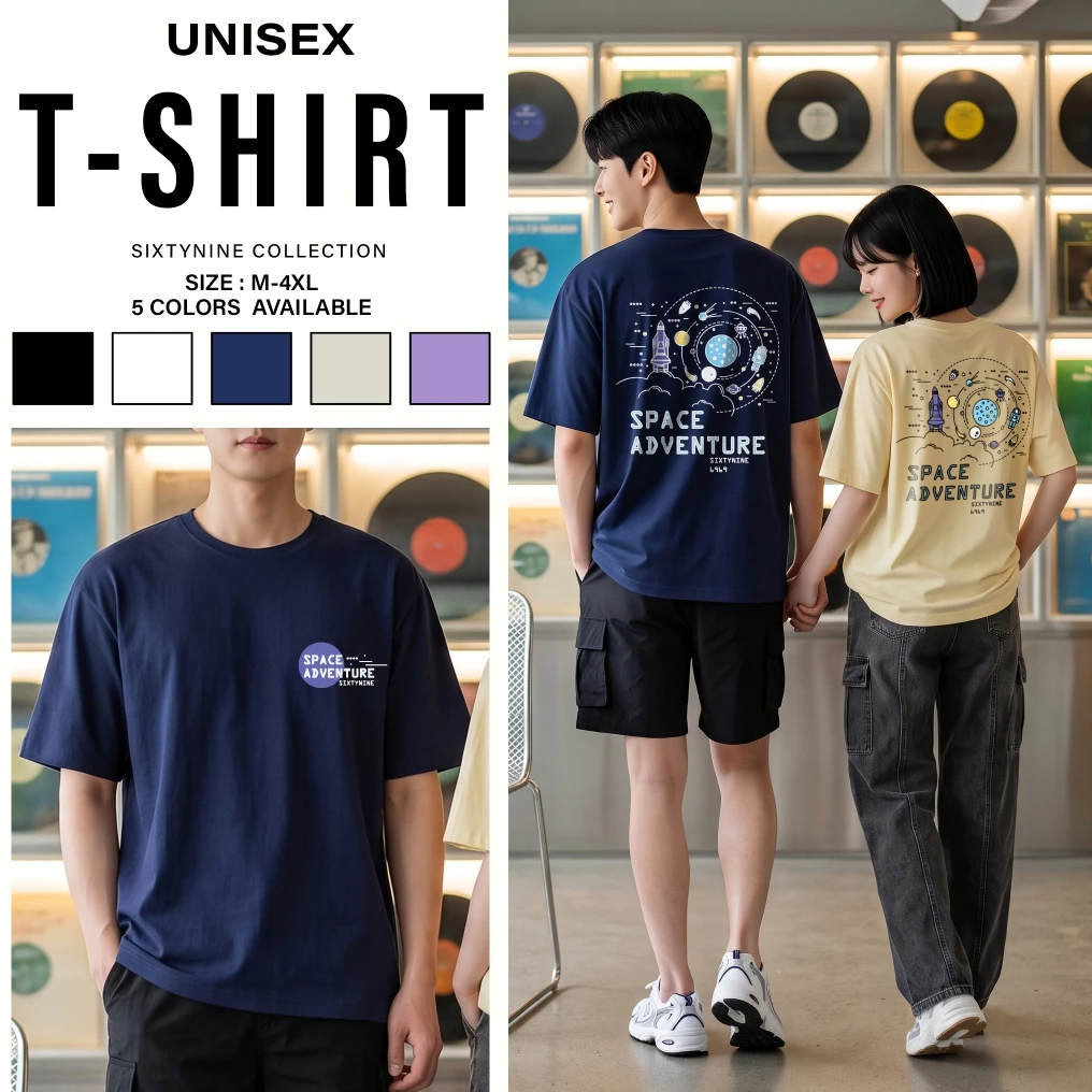 พร้อมส่ง เสื้อยืดพิมพ์ลาย "Space"