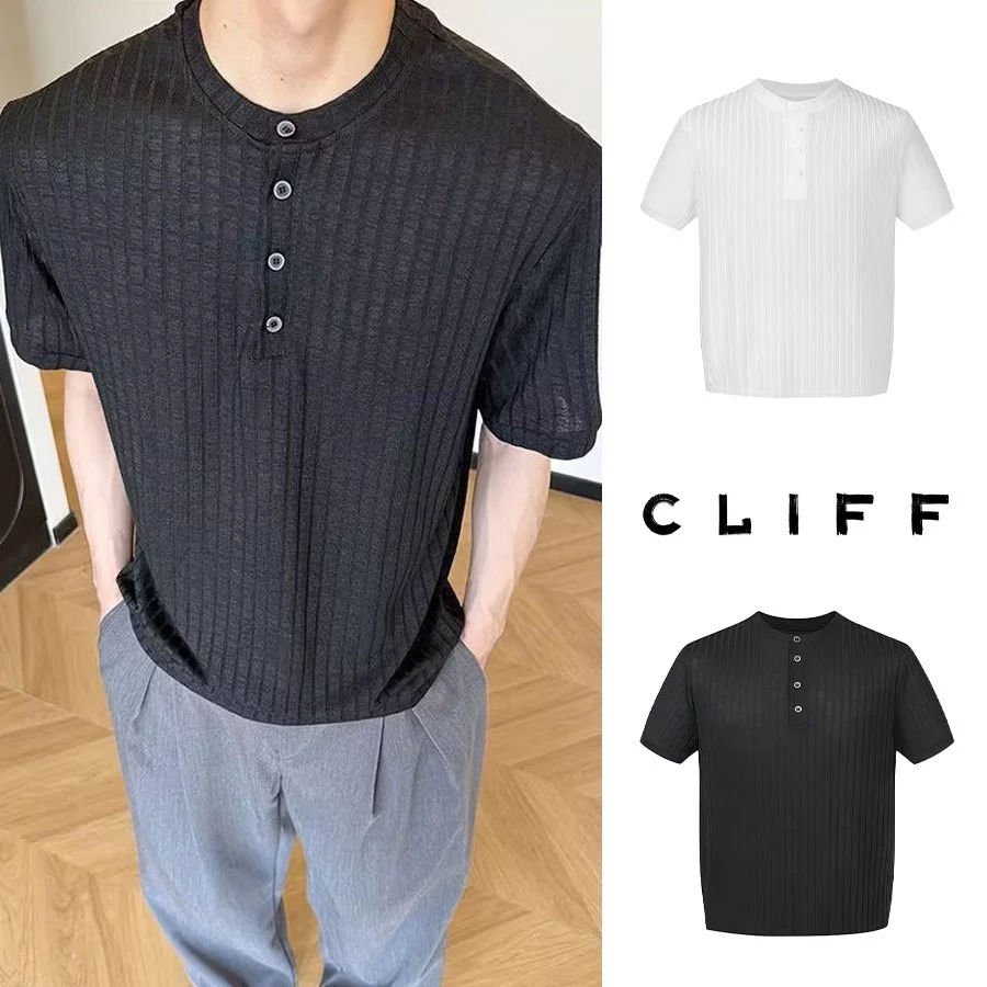 เสื้อยืดฮันรี่ลำบุตร สไตล์เกาหลี สไตล์โอลด์มันนี่ ผ้านุ่มเนียน สีพื้นแขนสั้น สวมใส่ได้ทั้งชายหญิง ใส่ง่ายจับคู่ได้ทุกชุด