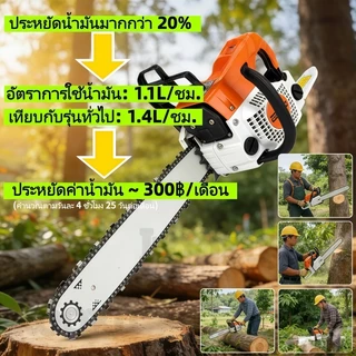 เลื่อยยนต์ เเครื่องเลื่อยไม้ / เลื่อยโซ่ บาร์ 24 นิ้ว เครื่องตัดไม้ เครื่องตัดไม้ เลื่อยไฟฟ้า 9000W สตาร์ทเบา