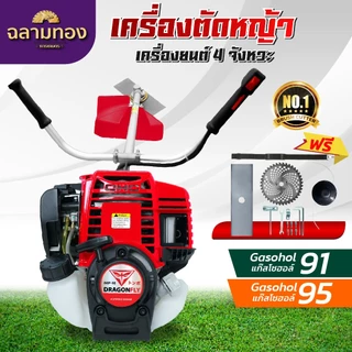 เครื่องตัดหญ้า 4 จังหวะ Dragonfly น้ำมันเบนซิน เครื่องนิ่ง ครบชุดพร้อมใช้งาน