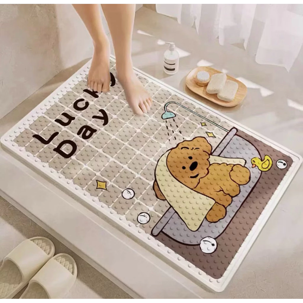 พร้อมส่ง ลายเยอะ แผ่นรองกันลื่น ในห้องน้ำ pvc ลายการ์ตูน น่ารัก ขนาด40x70cm