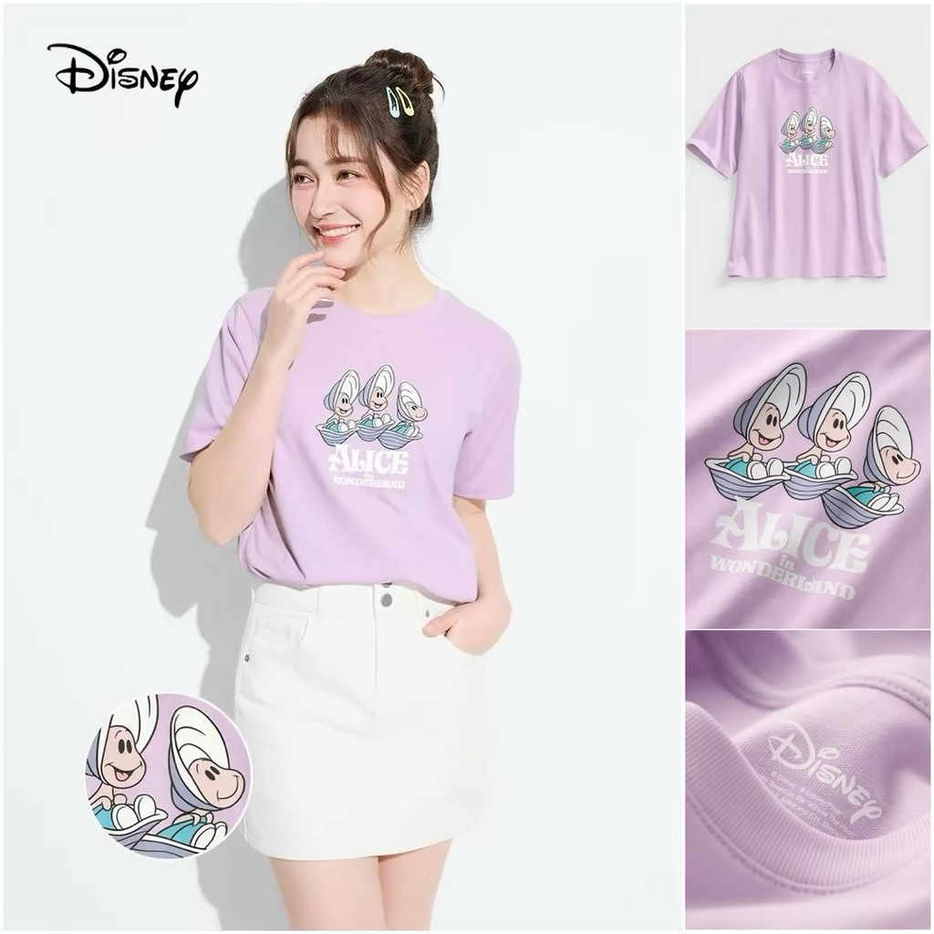 🎀 Disney Oyster Baby เสื้อยืดแขนสั้นโอเวอร์ไซซ์ ลาย Oyster Baby ผ้าคอตตอนหนานุ่ม รุ่นใหม่ไต้หวันลิขส