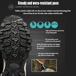 Dee_StepShoes รองเท้าลุยน้ำสำหรับผู้ชาย ผ้าตาข่ายระบายอากาศได้ดี ไม่ลื่น สำหรับเดินป่ากลางแจ้ง พื้นยาง36-46