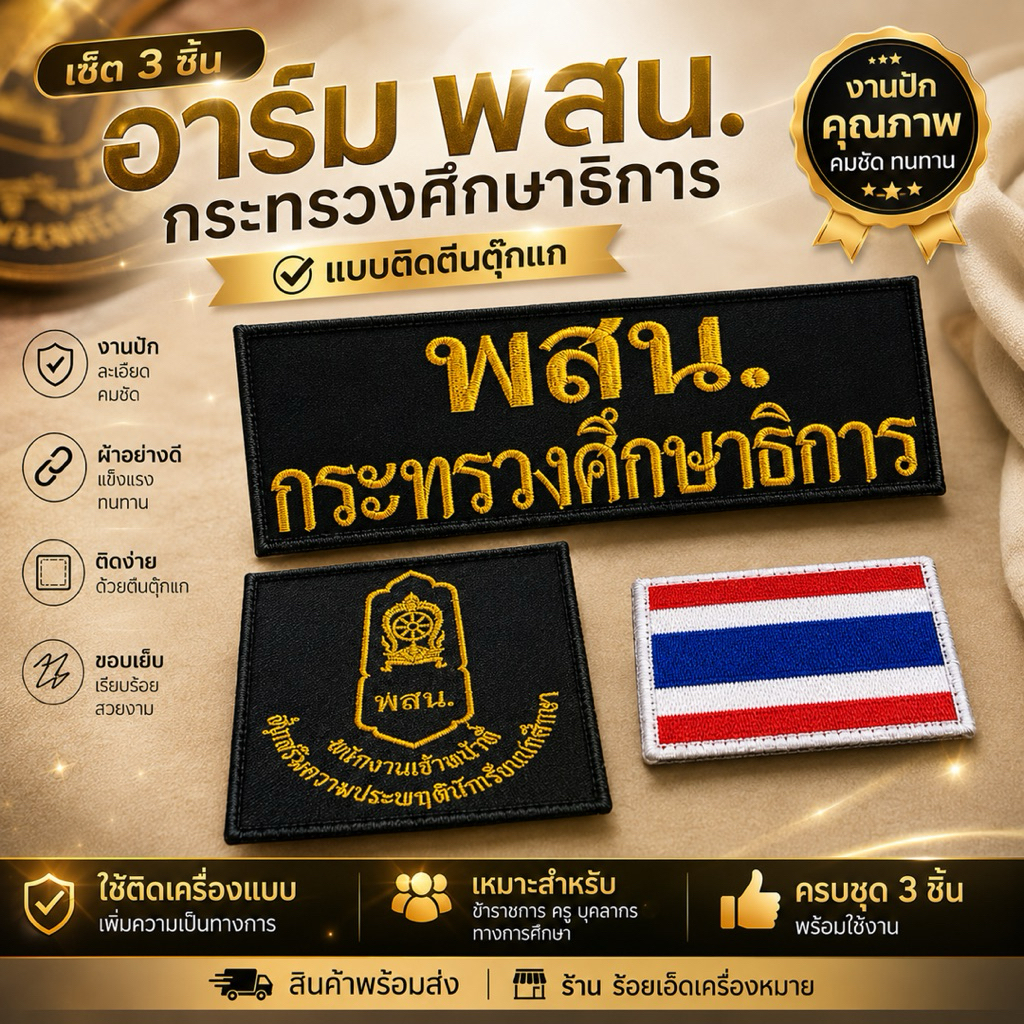 อาร์ม พสน.กระทรวงศึกษาธิการ แบบตีนตุ๊กแก