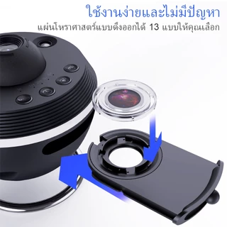 โคมไฟดวงดาว 13 in1 LED ปรับมุมได้ ไฟโปรเจคเตอร์ ไฟแต่งห้อง กาแล็คซี่ท้องฟ้าตกแต่งห้อง Sky Projector
