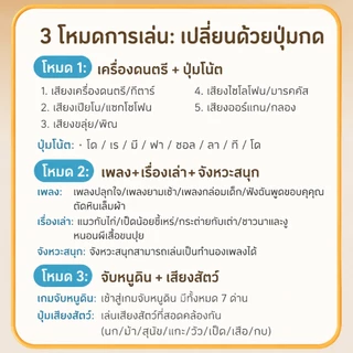 เปียโนเด็ก ของเล่นดนตรี มีไฟ LED เกล็ดหิมะ เสียงเพลง+นิทาน เสริมพัฒนาการ ของเล่นเด็ก