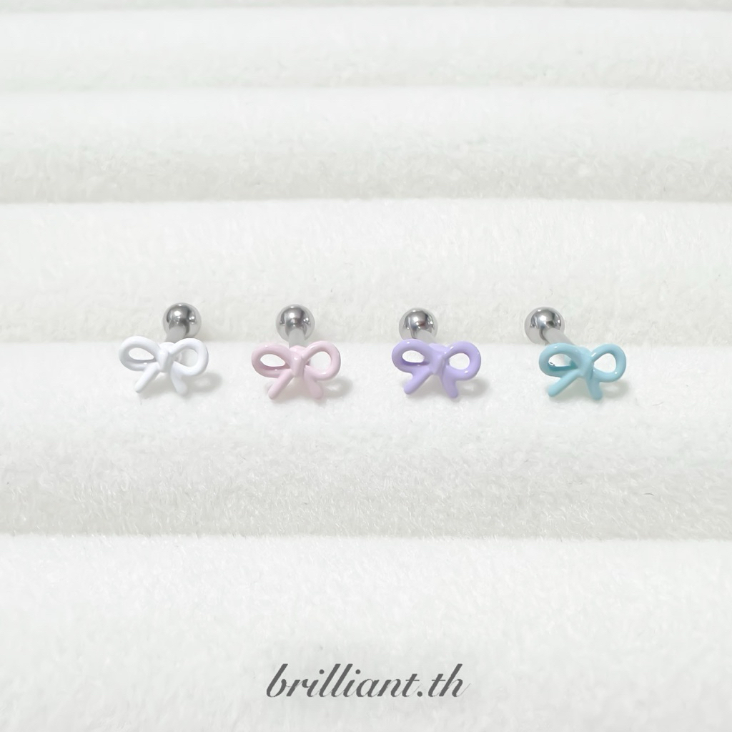 จิวหูเกาหลี ก้านแสตนเลสเกรดเครื่องมือแพทย์ Surgical Stainless Steel / Baby Ribbon [NEW IN]