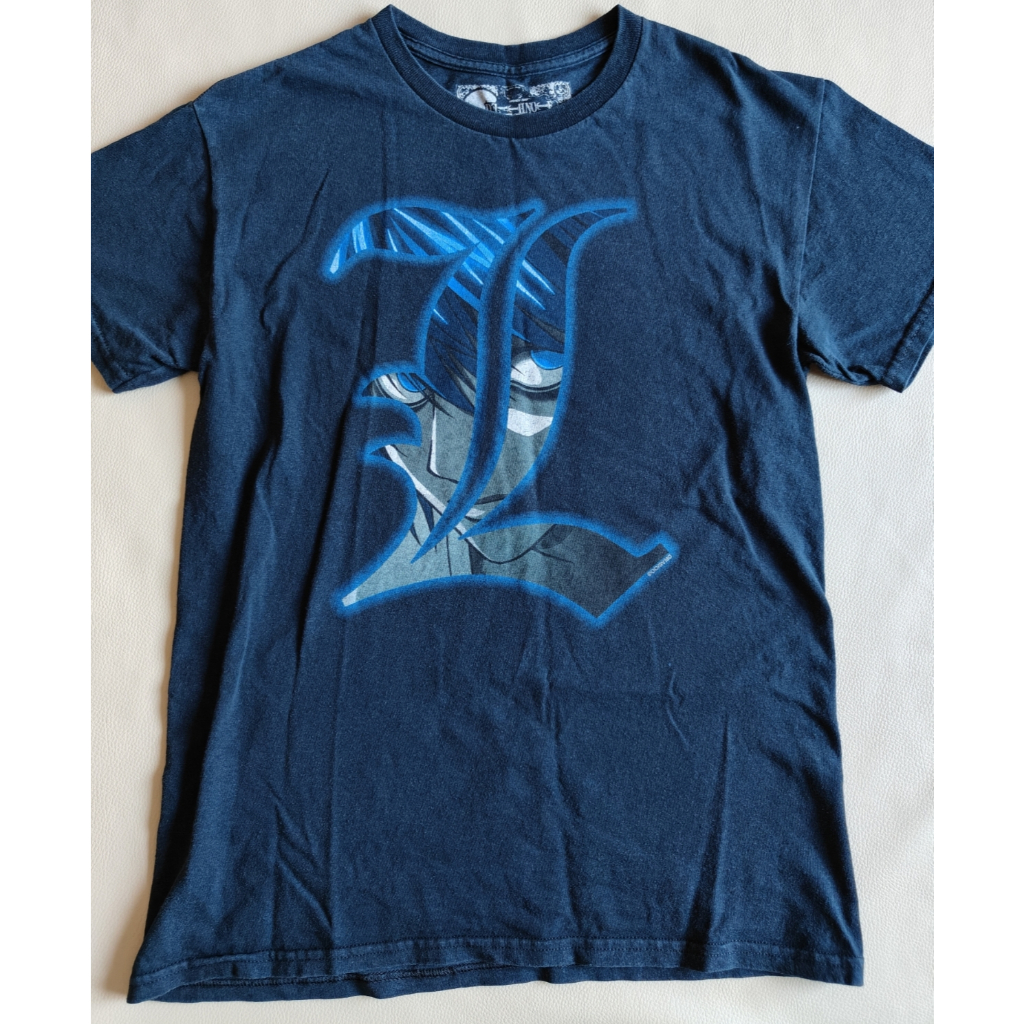 เสื้อยิด วินเทจ Death Note L (Rare) ปั๊มคอ งานเก่า เสื้อ วินเทจ อนิเมะ เดธโน้ต Vintage T-Shirt VTG. 