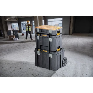 DEWALT ชุดกล่องเครื่องมือ รุ่น DWST83346-1 TSTAK SIZE ใหญ่ DWST83346 กล่องเครื่องมือช่าง บานพับโลหะ
