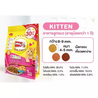อาหารแมวมีมี่(Mimy) สูตรแมวเด็ก, แมวโตอายุ 1 ปีขึ้นไป และแมวสูงอายุขนาด 1 kg