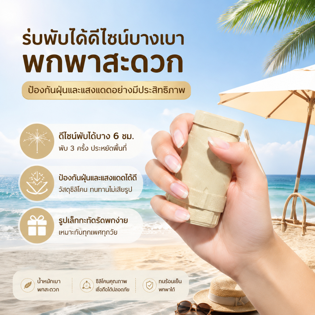 ร่มมินิแบน 5 พับ ร่มป้องกันรังสียูวีแบบพกพาเหมาะสําหรับสํานักงานนักเรียนและการเดินทางร่มมินิแบน