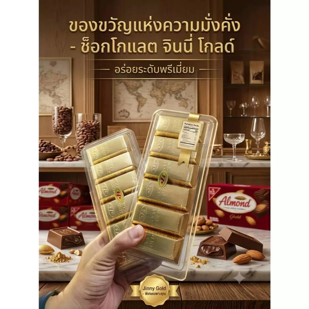 ช็อกโกแลตทองแท่งขนาด144กรัม x 12ชิ้น