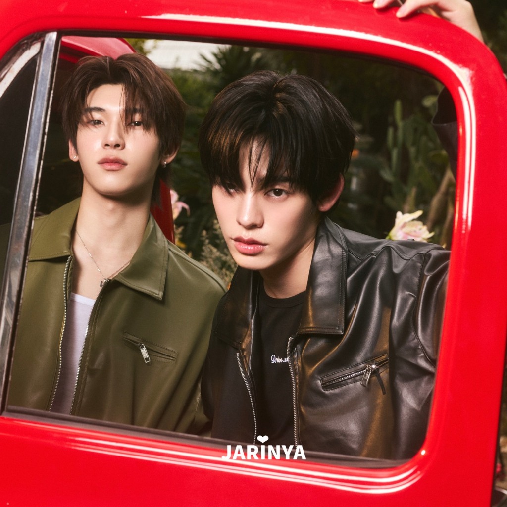 JARINYA (S-M) เสื้อหนังแขนยาว ข้างหลังปัก jarinya
