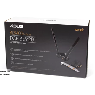 ASUS (PCE-BE92BT) WiFi 7 PCI-E Adapter with 2 external supporting 6GHz band, 320MHz, Bluetooth 5.4
