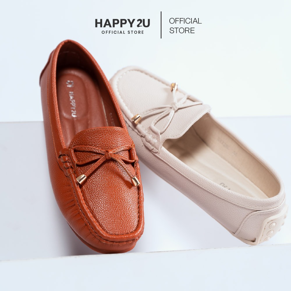 HAPPY2U Levy Ribbon Loafers รองเท้าโลฟเฟอร์พื้นนุ่ม ประดับโบว์สุดน่ารัก