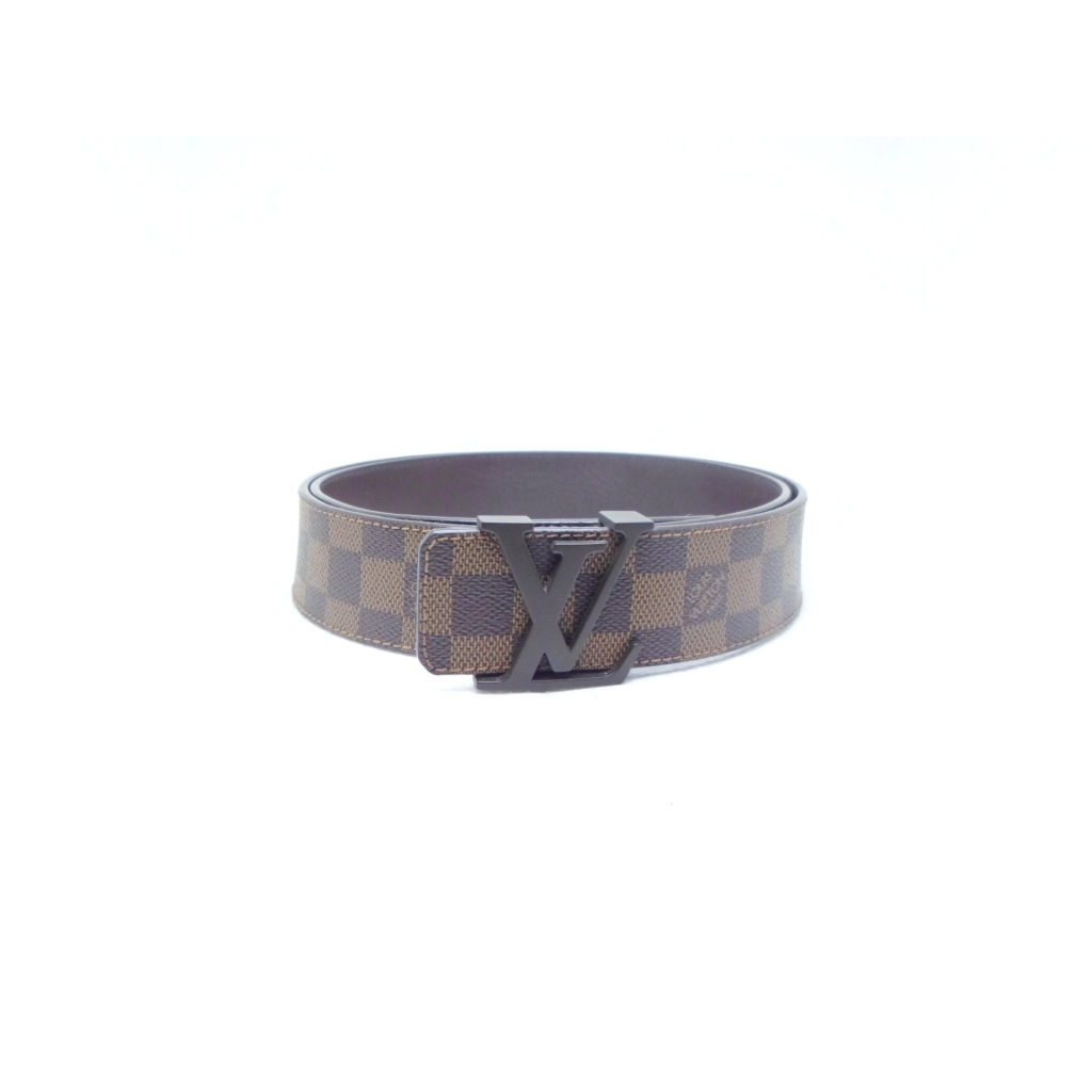 เข็มขัด Louis Vuitton Initial Damier Ebene belt sz 105 42 มือ 2 ของแท้ 100%