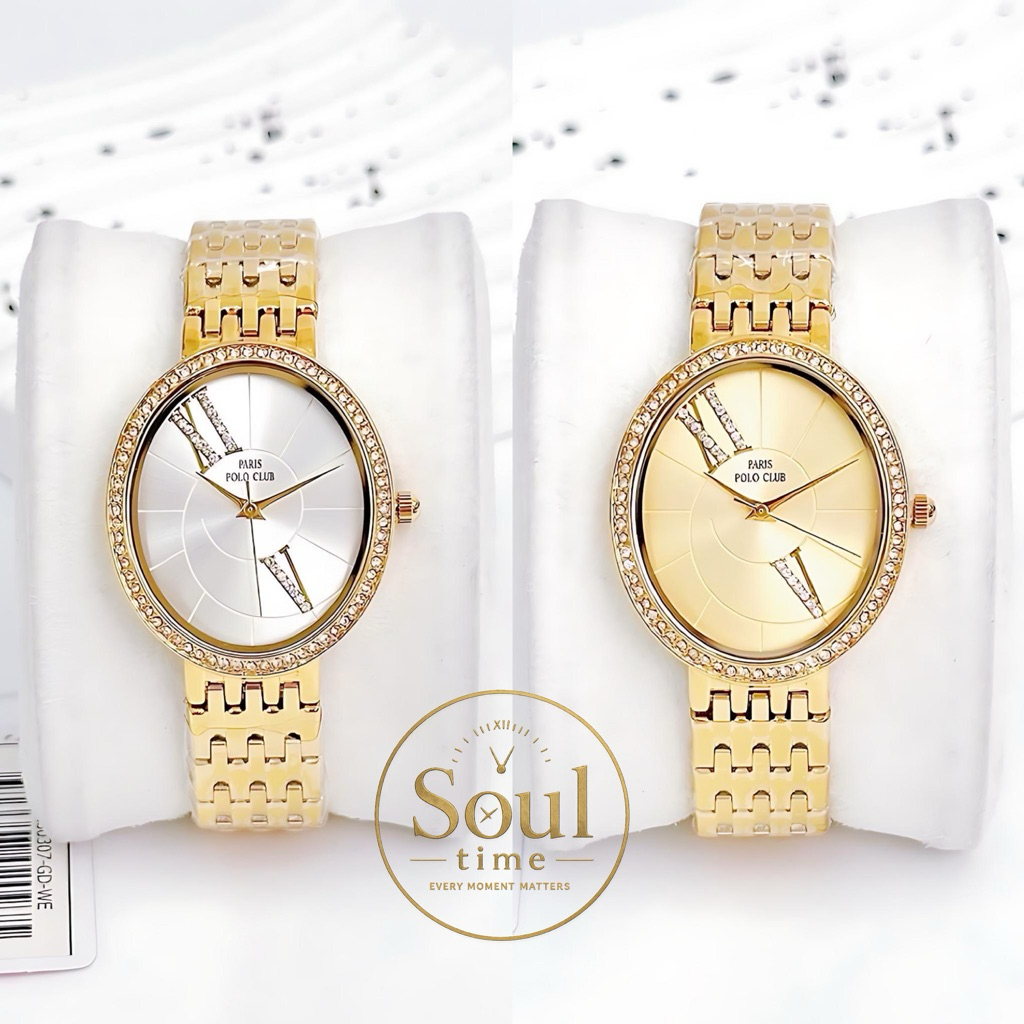 Polo Club Watch PPC-230307 นาฬิกาหญิง กันน้ำ หน้าปัด 30 มม. ของแท้ ประกันศูนย์ไทย 1 ปี