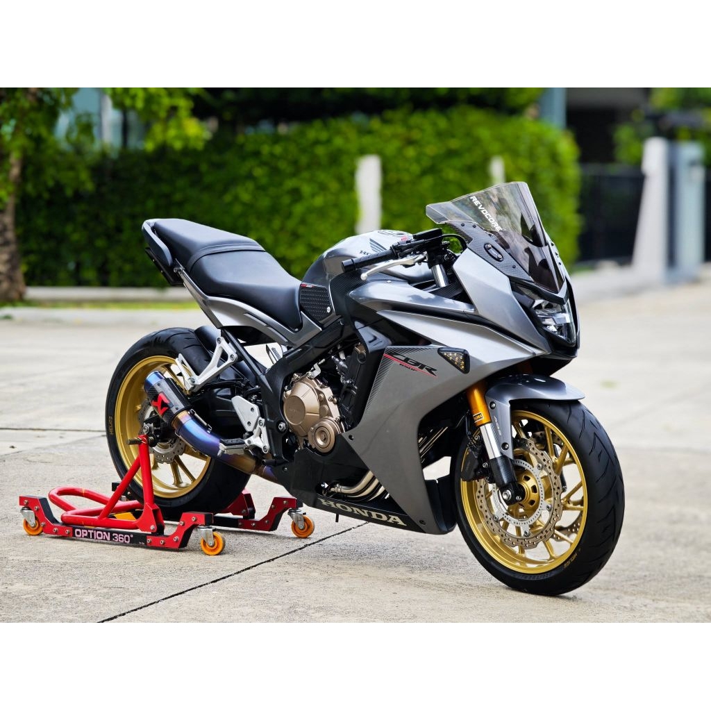 ครอบโช๊ค CBR650f มี4สี ทอง แดง ดำด้าน ดำเคฟล่า
