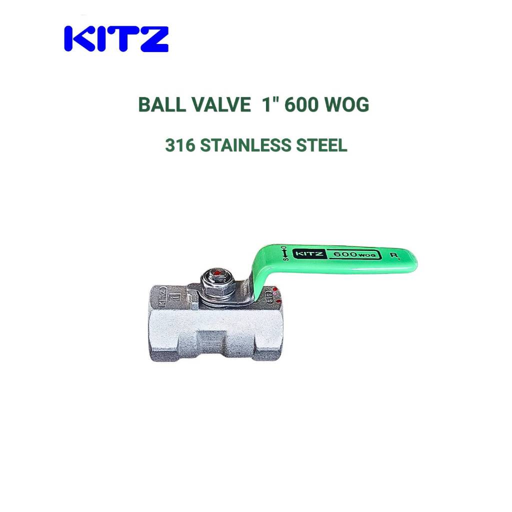 KITZ บอลวาล์วสแตนเลส 316 รุ่น UTKM ขนาด 1 นิ้ว Class 600 WOG เกลียวใน NPT Stainless Ball Valve สำหรั